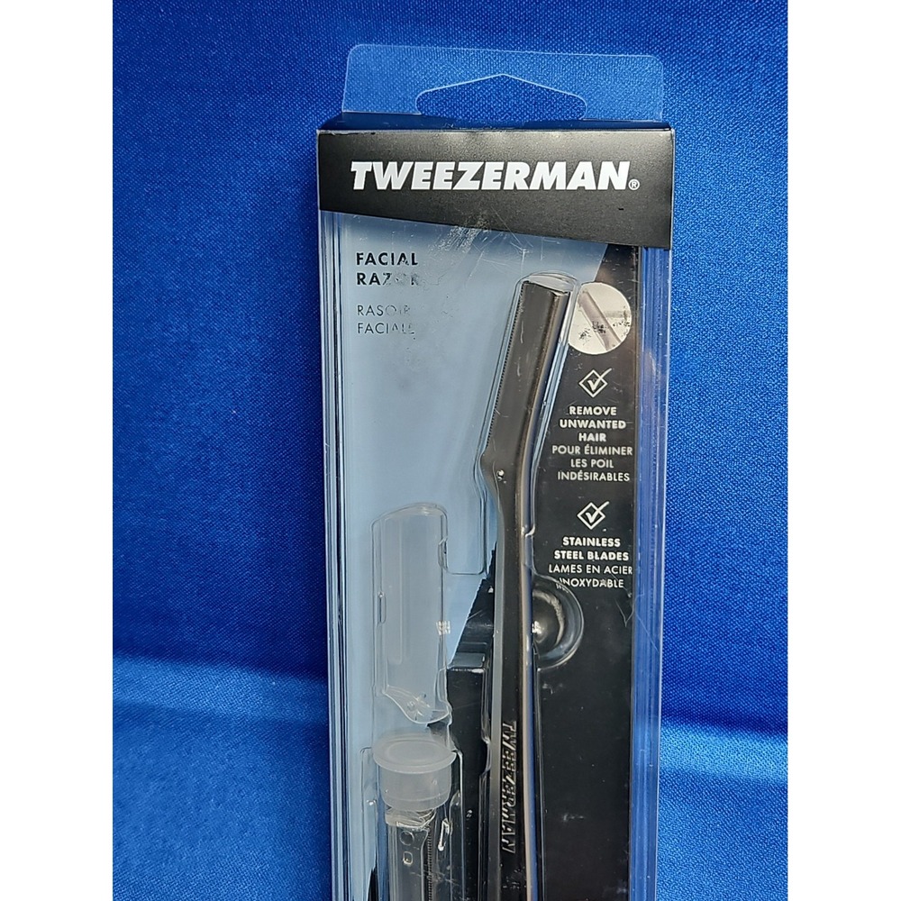 Tweezerman Facial Razor w/ Blades Hair Remover NEW